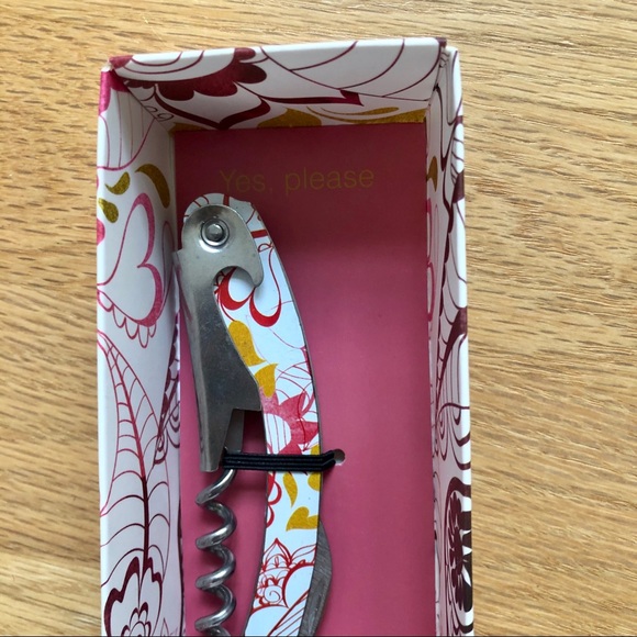 ❤️Demdaco Wine Bottle Opener Handheld Heart Floral Design NEW - Picture 6 of 9